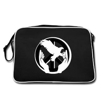 Eagle Peace Peace World Peace Love - Retro Bag - black/white - Back