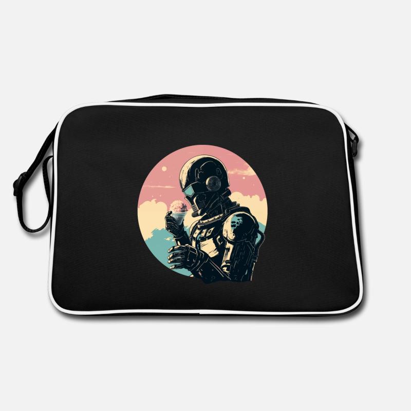 Robot avec de la crème glacée Sac Retro