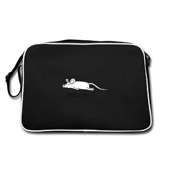 Mouse funny design with pun - Retro Bag - black/white - Back