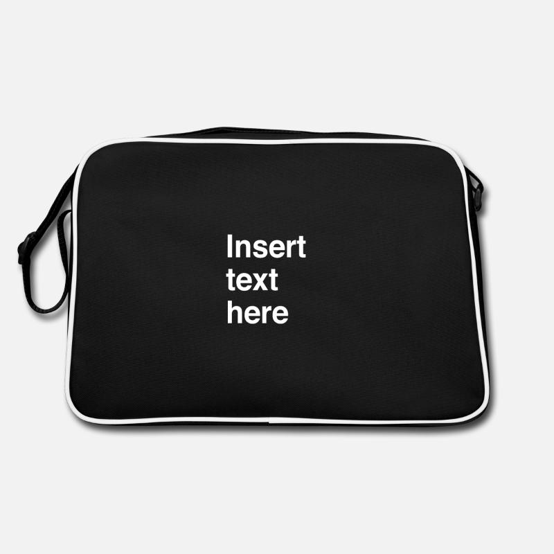 Fügen Sie hier Text ein Retro Tasche