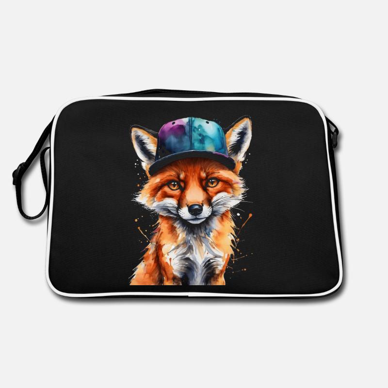 Fuchs Snapback Cap Cool Tier Design Print Retro Tasche