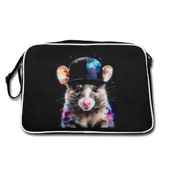 Opossum Snapback Cap Cool Tier Design Print - Sac Retro - noir/blanc - Dos