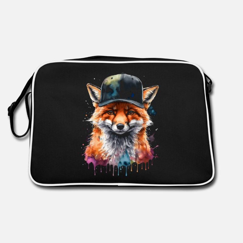 Fuchs Snapback Cap Cool Tier Design Print Retro Tasche