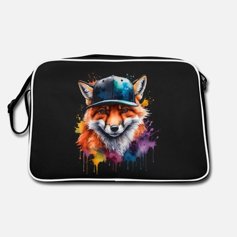 Fuchs Snapback Cap Cool Tier Design Print Retro Tasche