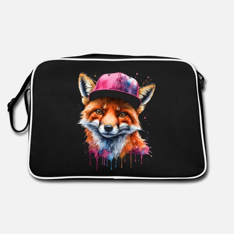 Fuchs Snapback Cap Cool Tier Design Print Retro Tasche