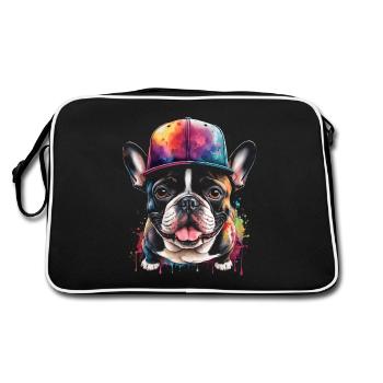 Bouledogue Français Snapback Cap Frenchie Dog - Sac Retro - noir/blanc - Dos