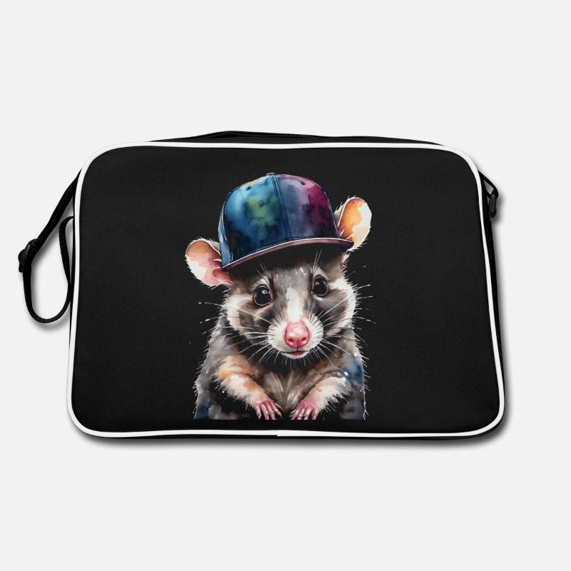 Opossum Snapback Cap Cool Tier Design Print Sac Retro