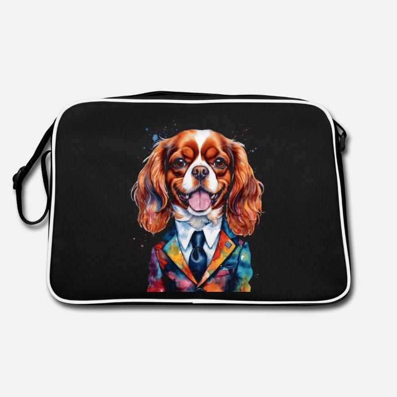 Cavalier King Charles Spaniel Costume Imprimé Chien Sac Retro