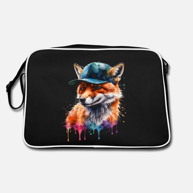Fuchs Snapback Cap Cool Tier Design Print Retro Tasche