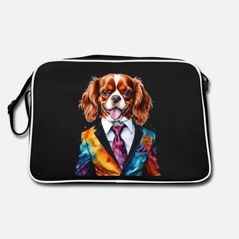 Cavalier King Charles Spaniel Costume Imprimé Chien Sac Retro