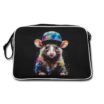 Opossum Snapback Cap Cool Tier Design Print - Sac Retro - noir/blanc - Dos