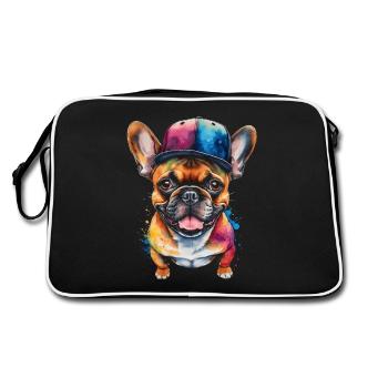 Bouledogue Français Snapback Cap Frenchie Dog - Sac Retro - noir/blanc - Dos
