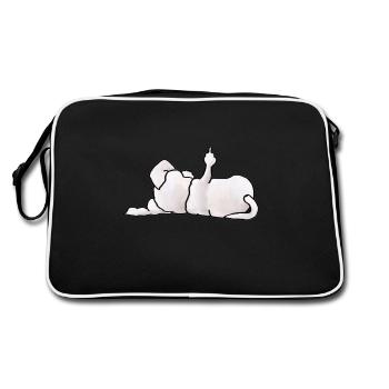 Schnauzer doigts puants - Sac Retro - noir/blanc - Dos