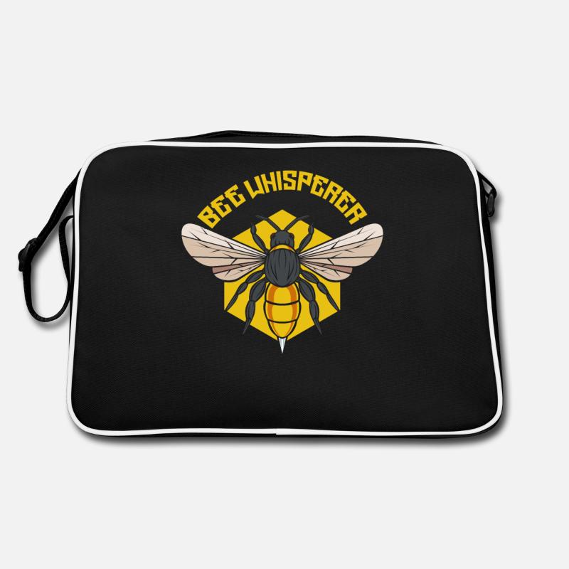 Bienenflüsterer - Retro Tasche - Schwarz/Weiß