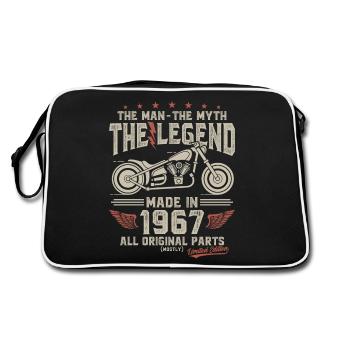 1967 Vintage homme mythe légende moto - Sac Retro - noir/blanc - Dos