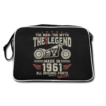 1961 Vintage homme mythe légende moto - Sac Retro - noir/blanc - Dos