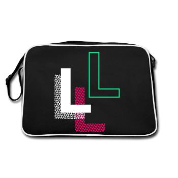 L Letter - Retro Bag - black/white - Back