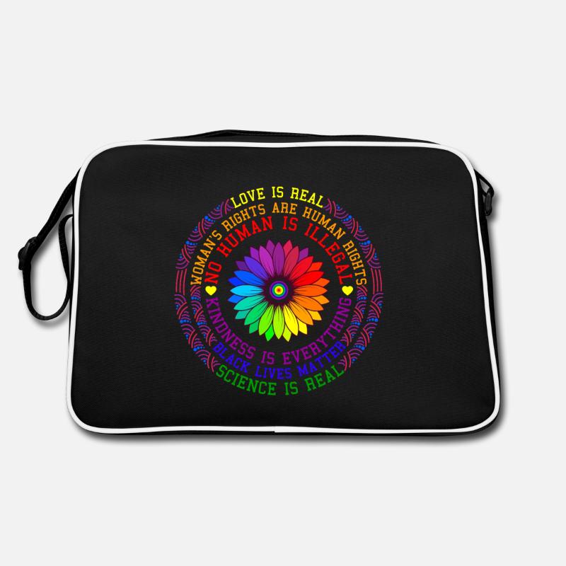 Science is real - Black Lives Matter Geschenk - Retro Tasche - Schwarz/Weiß