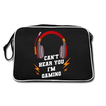 Gambler Gaming ne vous entend pas, je joue - Sac Retro - noir/blanc - Dos