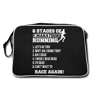 6 phases du marathon 42,2 km - Sac Retro - noir/blanc - Dos