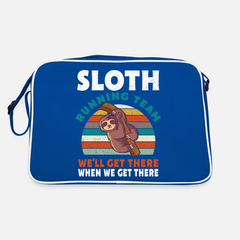 Sloth running team gift Retro Bag