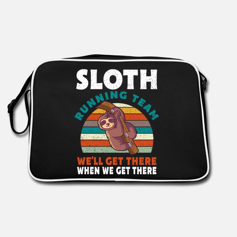 Sloth Running Team Geschenk Retro Tasche