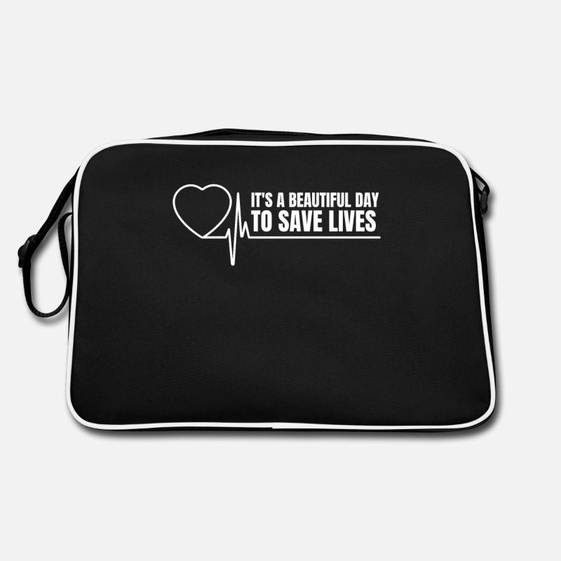 It's A Beautiful Day To Save Lives Retro Bag