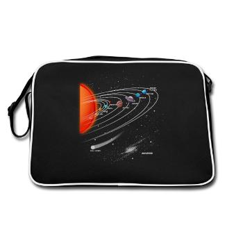 Solar system planets Milky Way astronomy - Retro Bag - black/white - Back