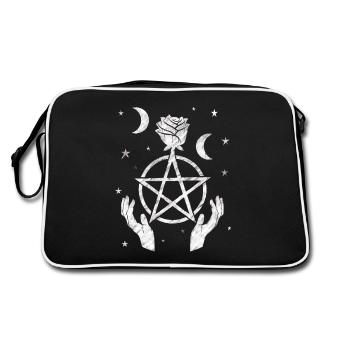 Occult Pentagram Occult Occultism Gothic - Retro Bag - black/white - Back