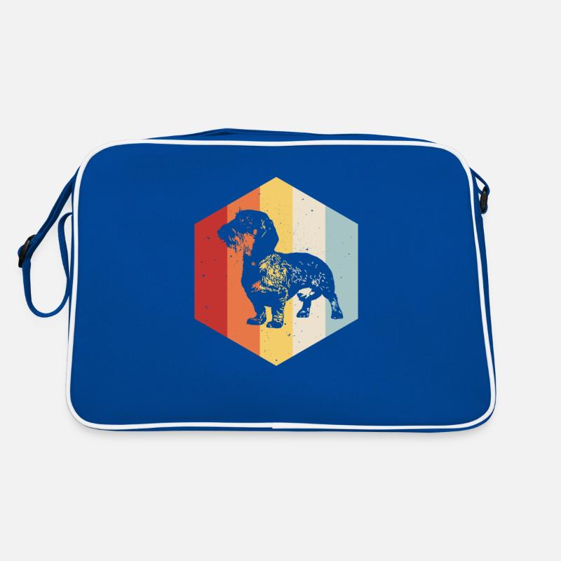 Retro vintage wire-haired dachshund design Retro Bag