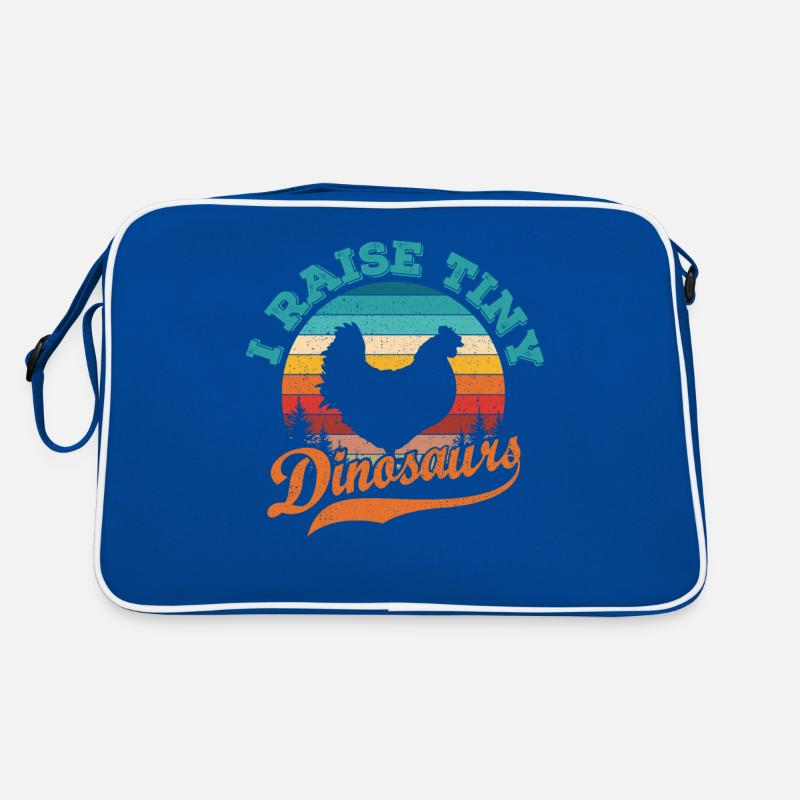 I Raise Tiny Dinosaur Retro 70's Chicken Silhouette Retro Bag