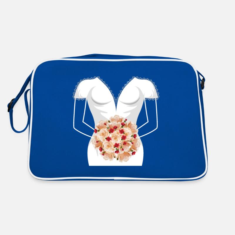 Conception de douche nuptiale de robe de mariée pour la mariée Sac Retro