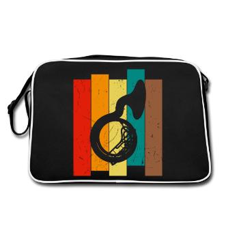 Tuba pour le joueur de tuba - Sac Retro - noir/blanc - Dos