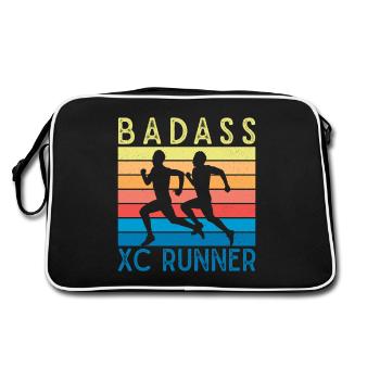 Funny XC Running Gift XC Runner Edition - Retro Bag - black/white - Back