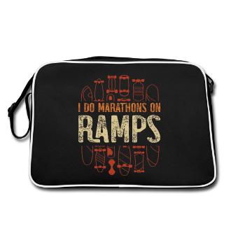 Skateboard Skateboard Design For Skateboarders - Retro Bag - black/white - Back