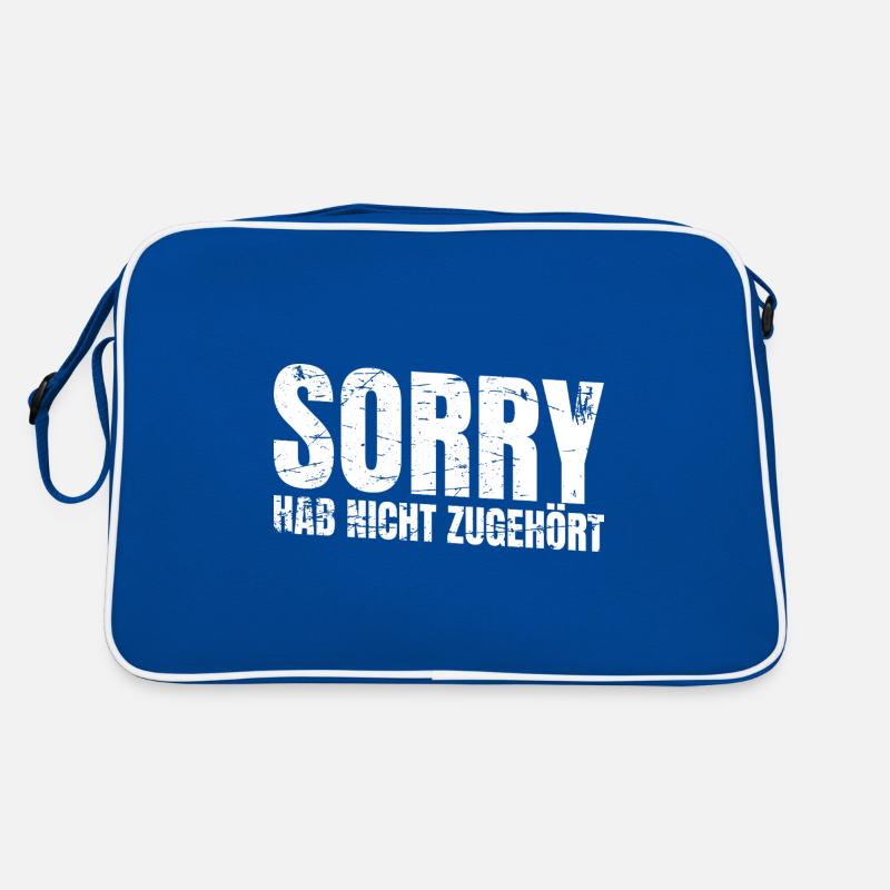 Sorry didn't listen funny Retro Bag