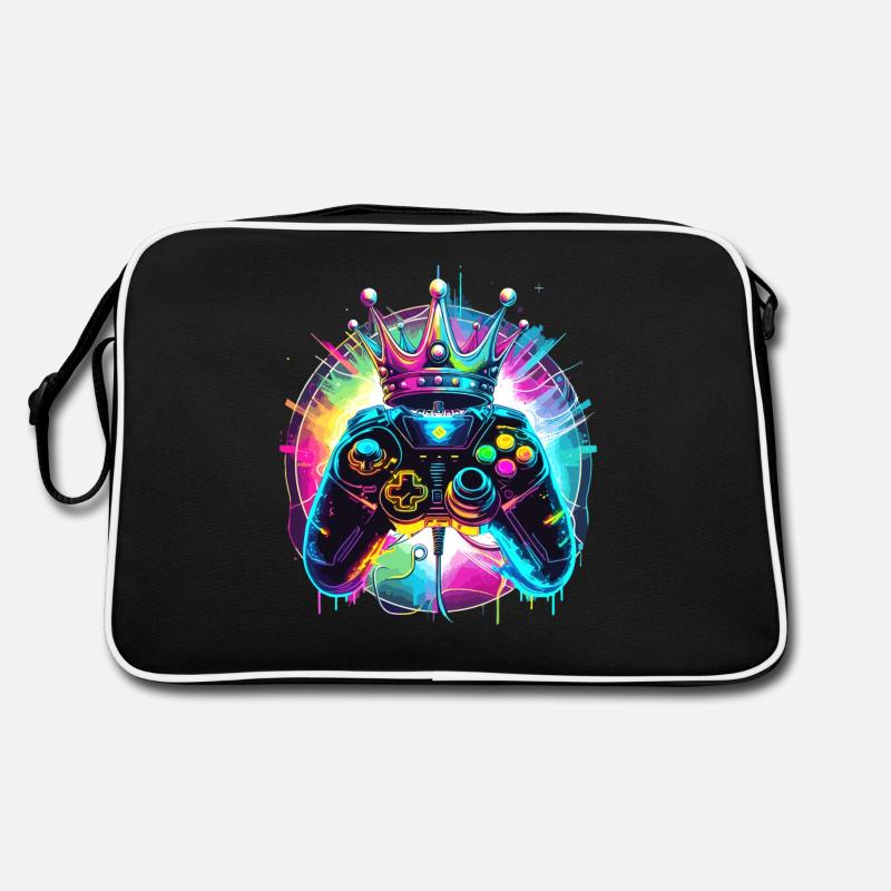 Gaming Controller mit Krone Retro Tasche