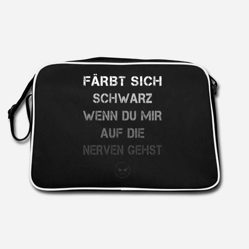 Färbt sich schwarz Retro Tasche