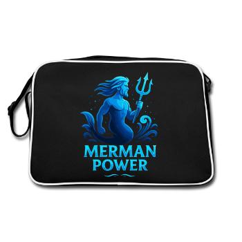 Merman Power - Retro Bag - black/white - Back