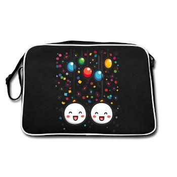 Joie de carnaval avec des confettis - Sac Retro - noir/blanc - Dos