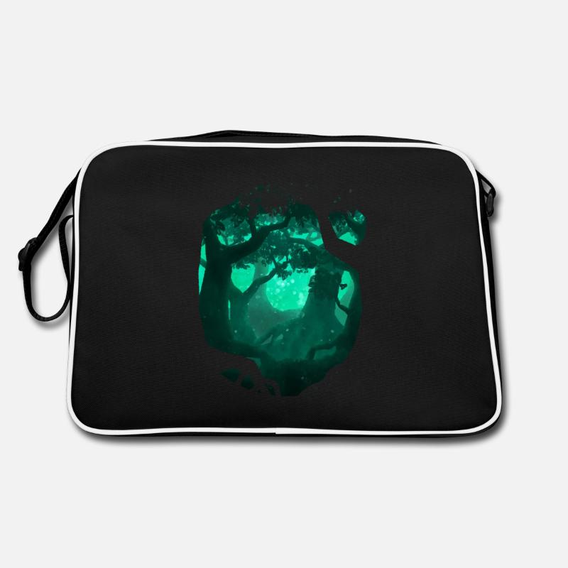 Deep Forest Aquarell Malerei Retro Tasche