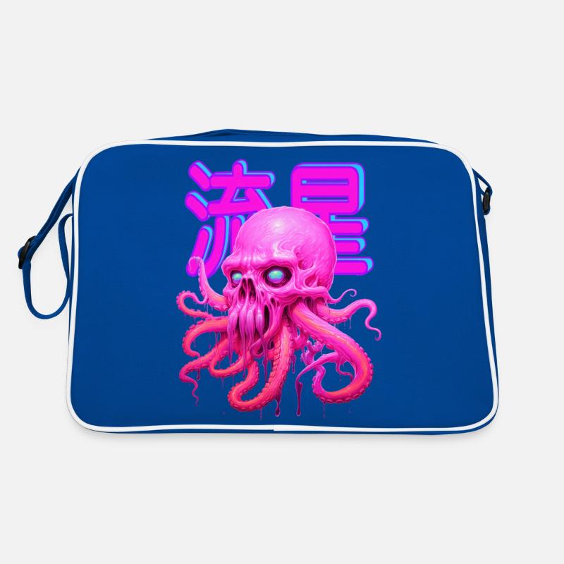 PINK OCTOPUS SCULL! Retro Tasche