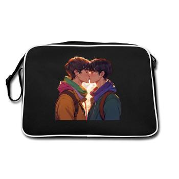 ##### Embrasser ##### - Sac Retro - noir/blanc - Dos