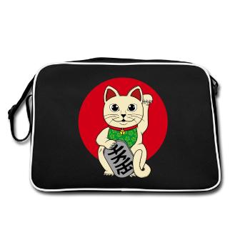 Lucky Cat - Sac Retro - noir/blanc - Dos