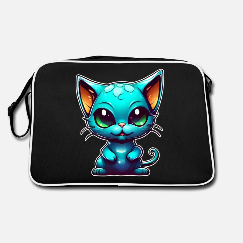 Cute Alien Cat Retro Bag
