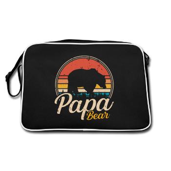 Papa Bear Retro - Retro Bag - black/white - Back