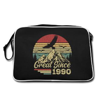 Vintage 1990 Cadeau D’anniversaire 1990 Retro 1990 - Sac Retro - noir/blanc - Dos