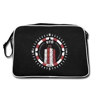 UTÖ LIGHTHOUSE Compass - Textiles and Gifts - Retro Bag - black/white - Back