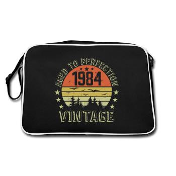 1984 Vintage Né 1984 Cadeau D'anniversaire 1984 - Sac Retro - noir/blanc - Dos