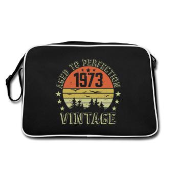 1973 Vintage Born 1973 Birthday Gift 1973 - Retro Bag - black/white - Back